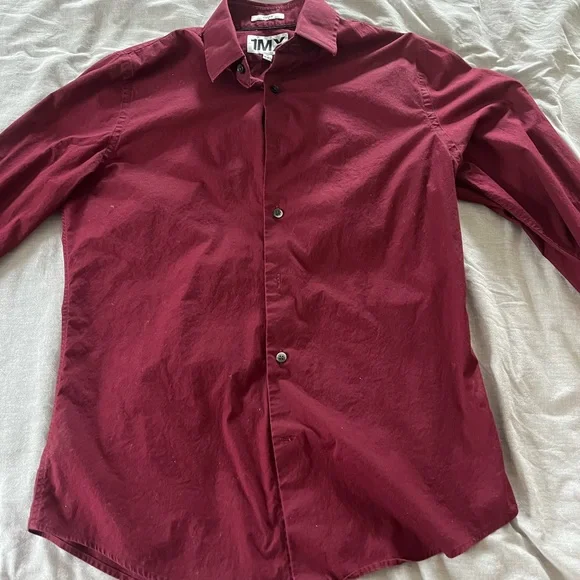 Mens burgundy Express dress shirt Mens burgundy Express dress shirt